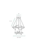 Beijing LED adjustable Round Chandelier // Chrome  Warm Home View