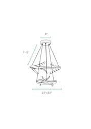 Beijing LED adjustable Round Chandelier // Chrome  Warm Home View