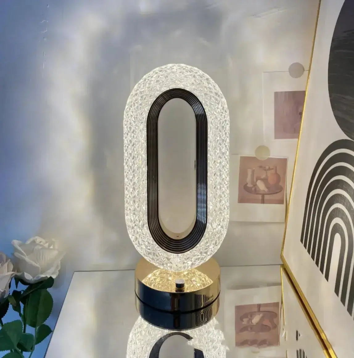 Crystal Touch Desk Lamp – Light Luxury Home Decor  Warm Home View