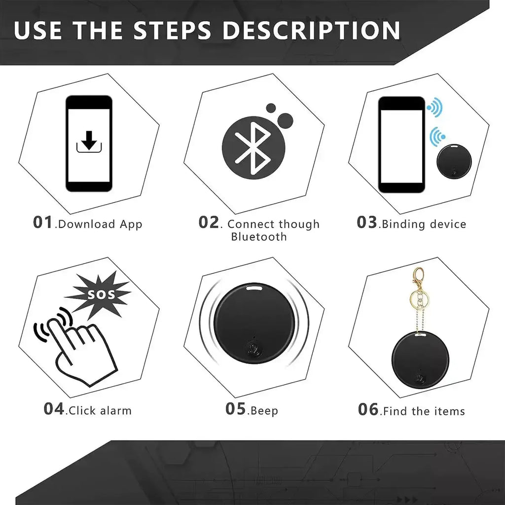 Bluetooth Mini GPS Tracking Air Key Tag Child Pet Finder Tracker Location Device  Warm Home View