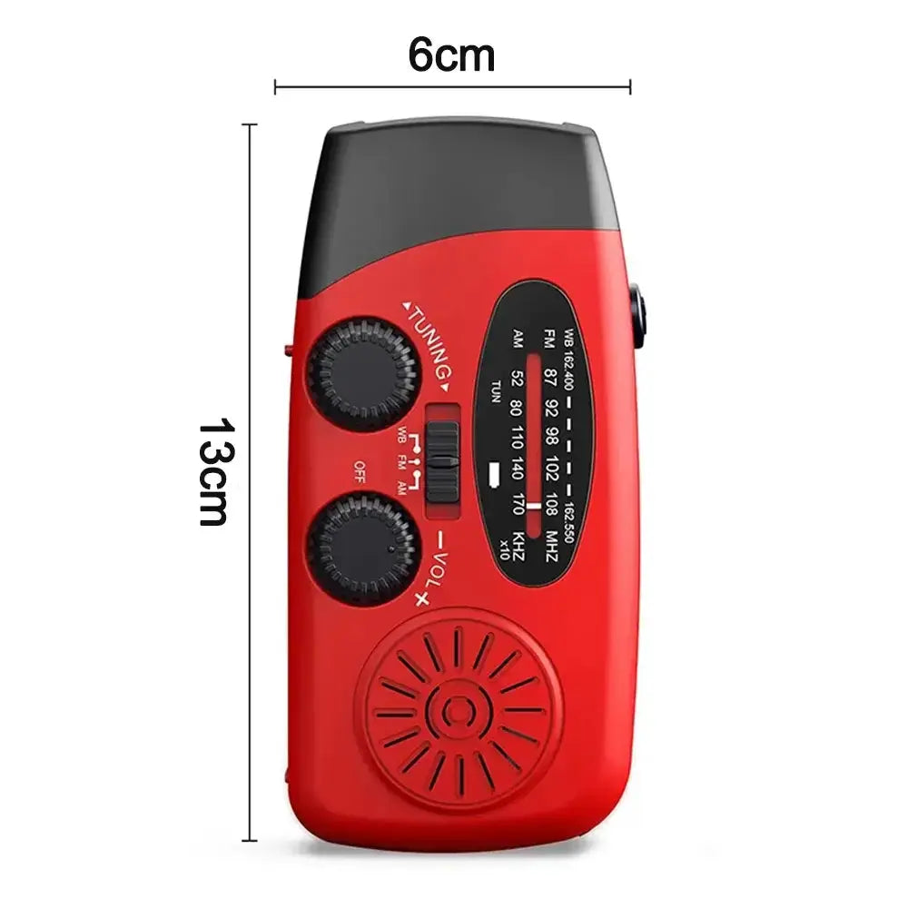 crank solar power bank with flashlight