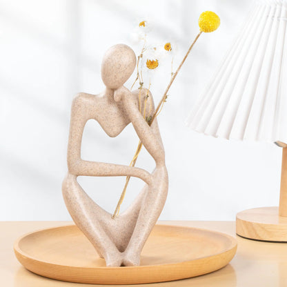 Boho Thinker Statue Abstract Art Sculpture