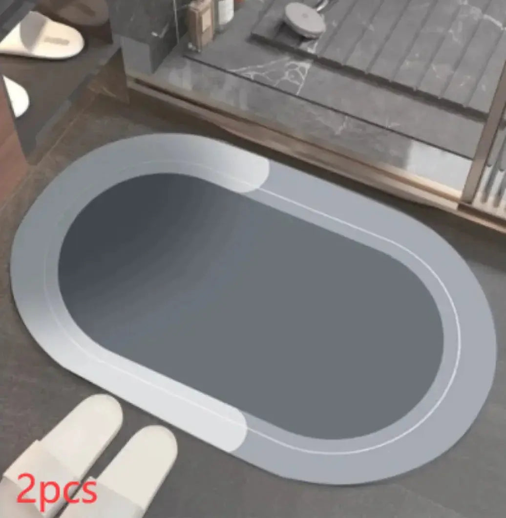 Modern Diatom Ooze Bathroom Floor Mat  Warm Home View